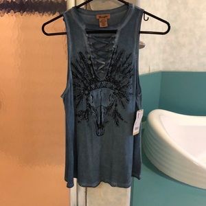 Skull head tank top